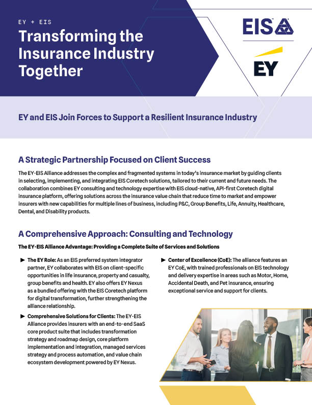 EY + EIS, Transforming the Insurance Industry Together