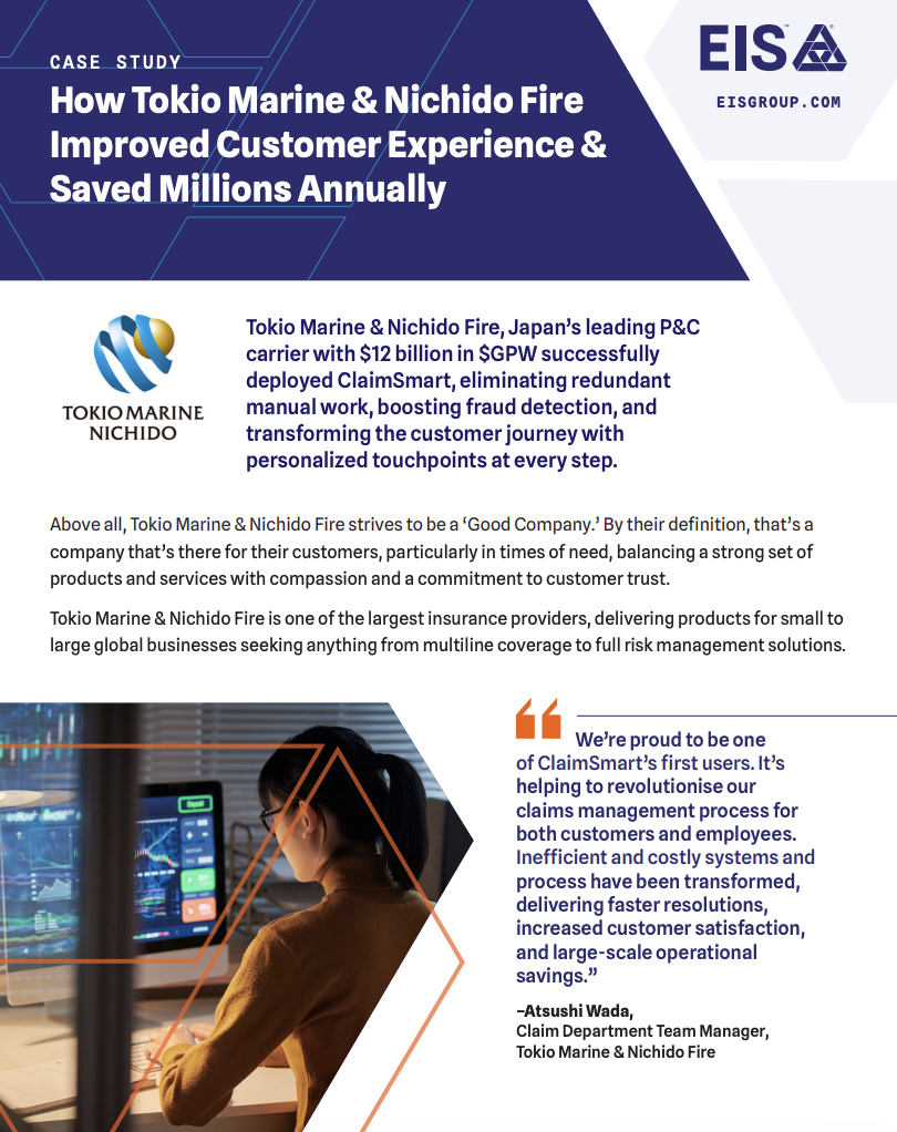 How Tokio Marine & Nichido Fire Improved Customer Experience & Saved Millions Annually